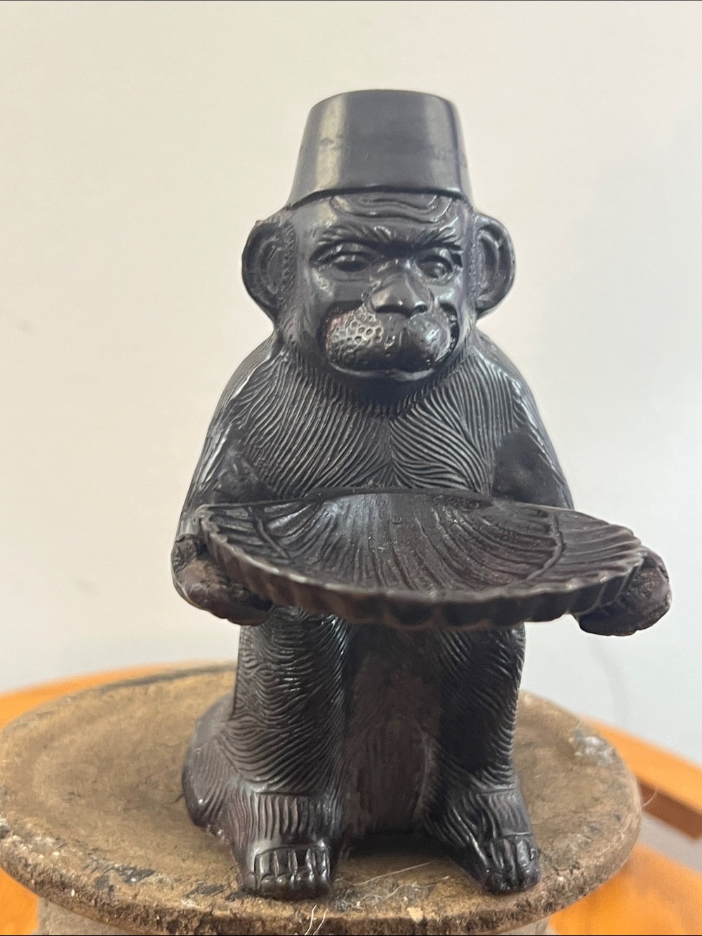 Mid-20th century cast Iron monkey figurine